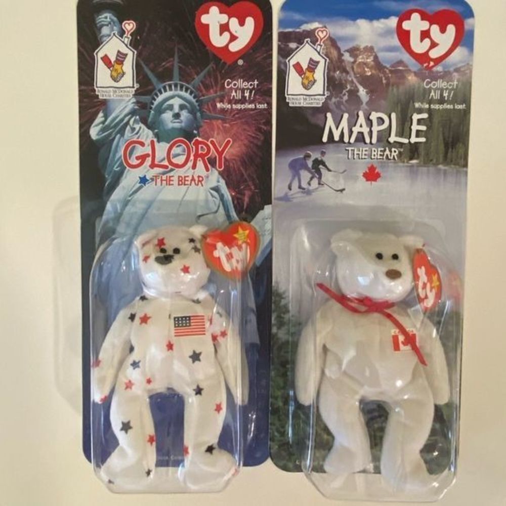 𝅺SET of two 1999 McDonald’s BEANIE‎ BABIES